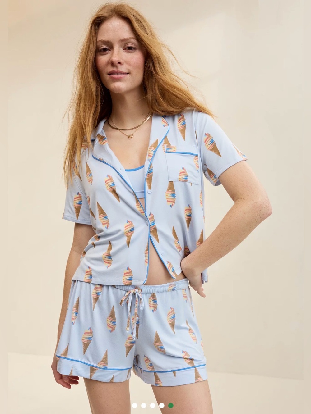 Aerie Real Soft Short Sleeve Shirt & Shorts Pajama Set